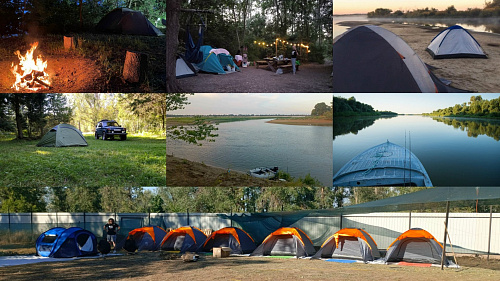 Кемпинг «Лесной» на берегу реки Волги в Астраханской области