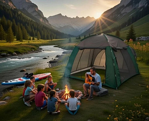 Кемпинг на Алтае в Турочаке